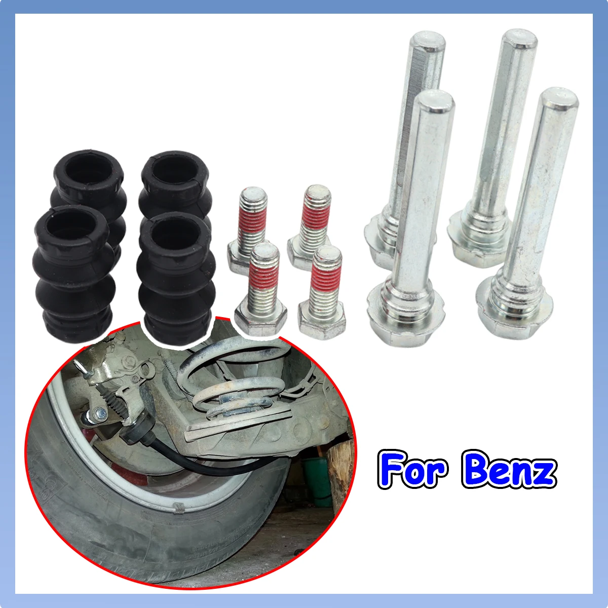 Brake Caliper Cylinder Slider Guide Pin Housing Bushing Boot Seal Kit For Benz C-CLASS W204 Coupe C204 T-Model S204 GLS X166