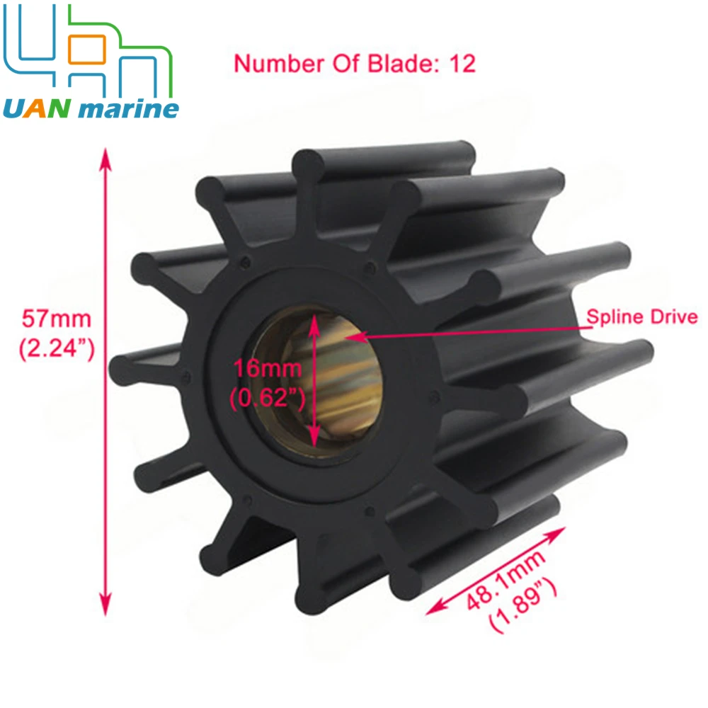 

09-812B Marine Flexible Water Pump Impeller Kit For JOHNSON 09-812B 09-812B-1 JMP 7136-01 DJ Pump 09-105-1201 Sierra 18-3306