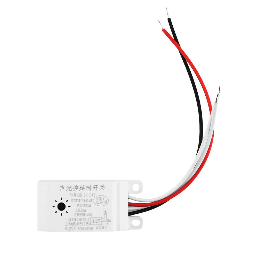 160V-220V Verzögerungsschalter Auto On Off Intelligenter Sound Sprachsensor Lichtschalter Verwendung im Korridor Bad Lager Treppenschalter