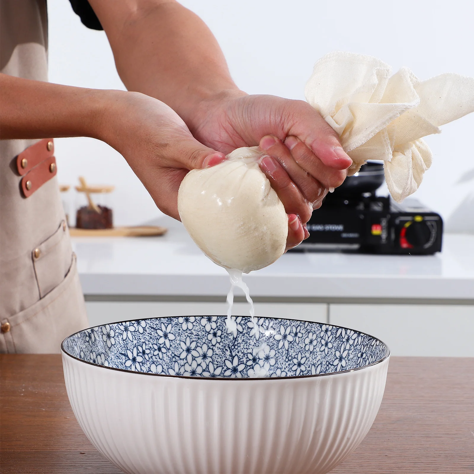 

8Pcs Cheese Cloth Reusable Fine Fabric Straining Cloth for Cooking Tofu Milk Filter Food Filter Cheese Cloths Fine Cheesecloth