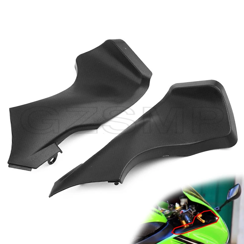 Motorcycle Black ABS Plastic Air Duct Cover Fairing Cowl Fit for Kawasaki Ninja ZX6R ZX 6R 2005-2006 ZX636