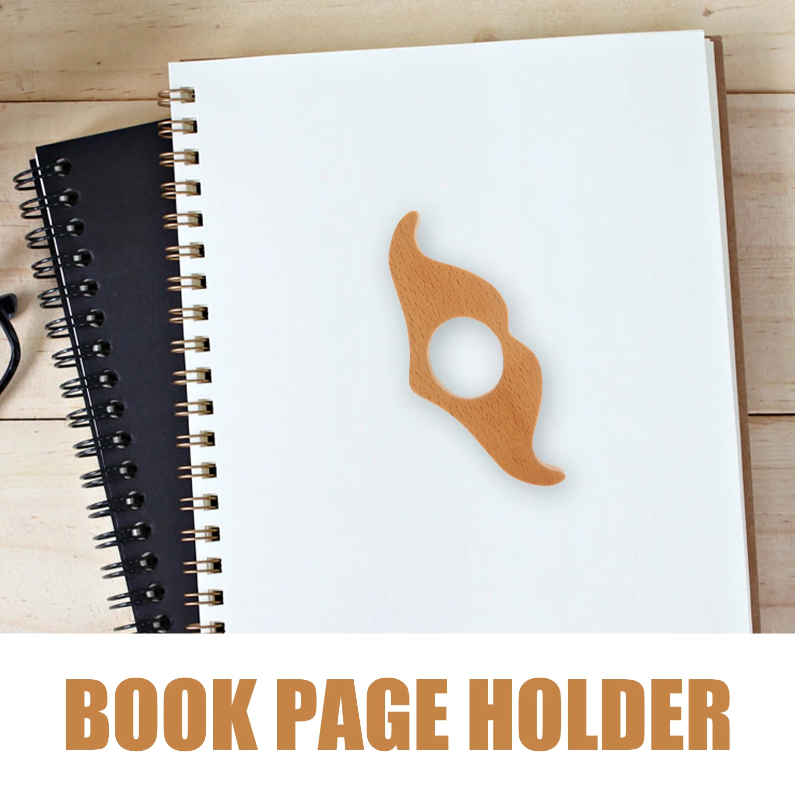 

Wooden Thumb Holders Book Press 8 5x3 5x1 5cm Durable Smooth Hole Reading Page Spreader For Reading Accessories Book Finger