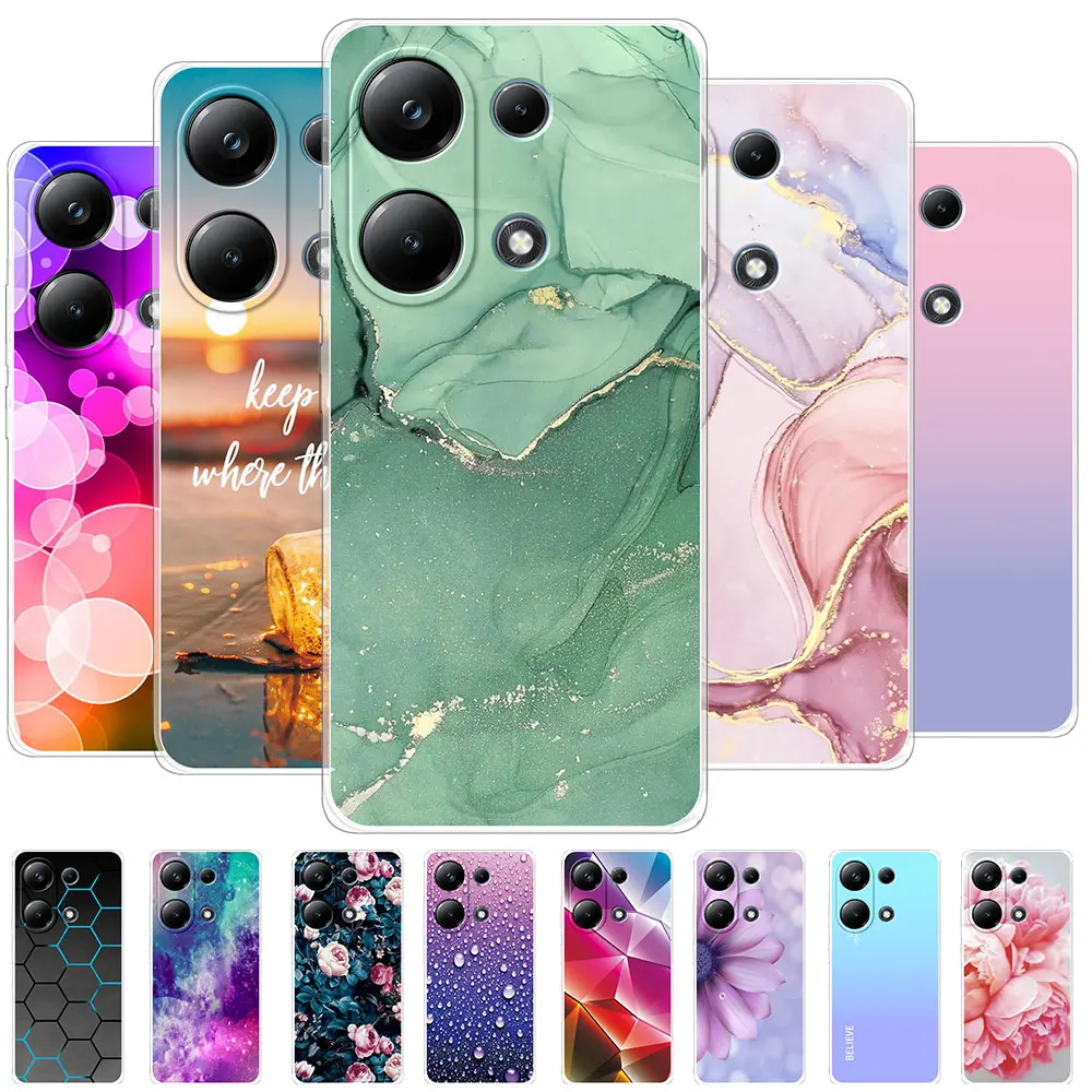 For Redmi Note 13 Case Fashion Cover For Redmi Note 13 Pro Coque Clear Soft Silicone Phone Case For Redmi Note 13 Pro Plus Funda