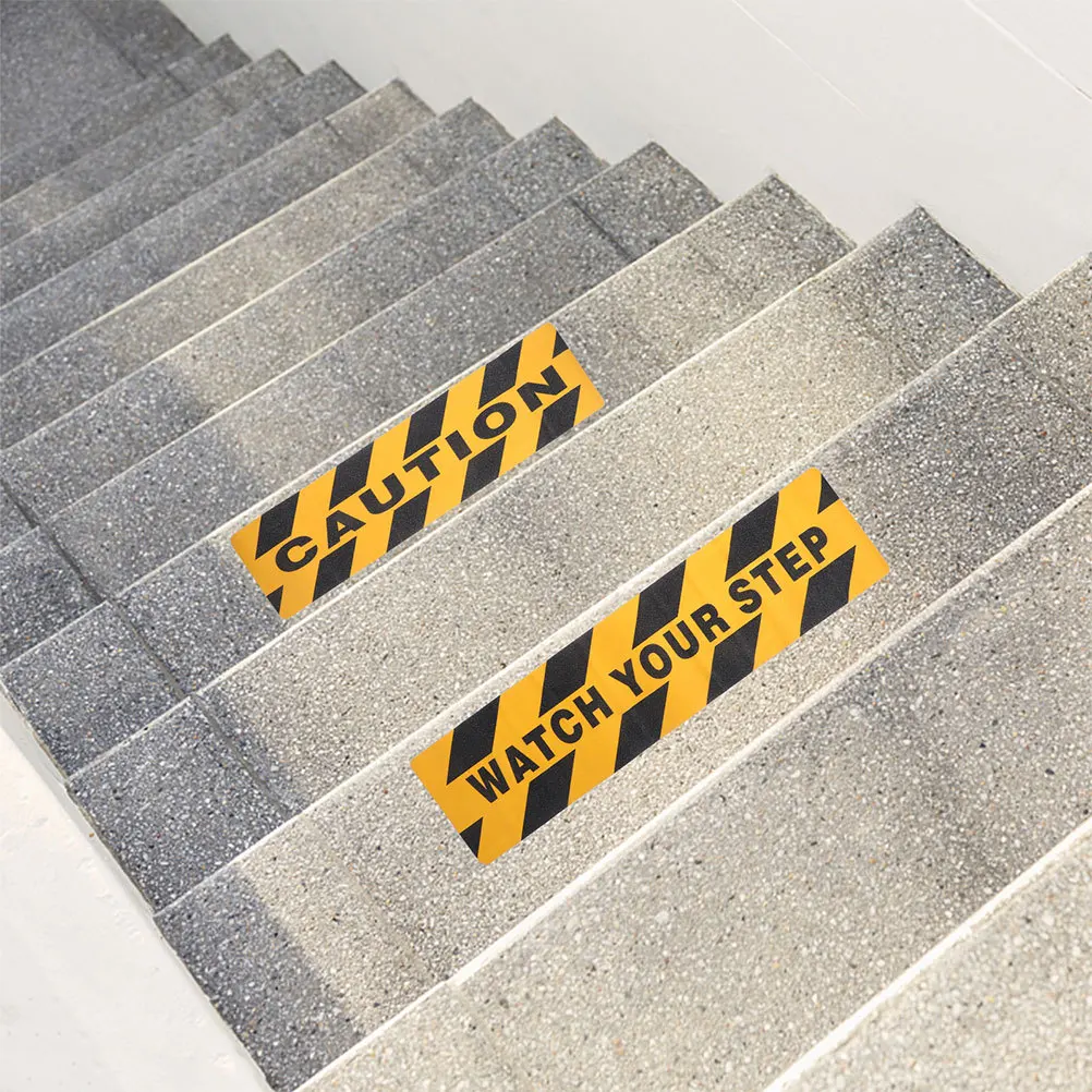 

4pcs Anti Slip Waterproof Pvc Wear Resistant For Outdoor Steps Stairs Walkways Floor Safety Sticker Non Slip Tape Caution Grip