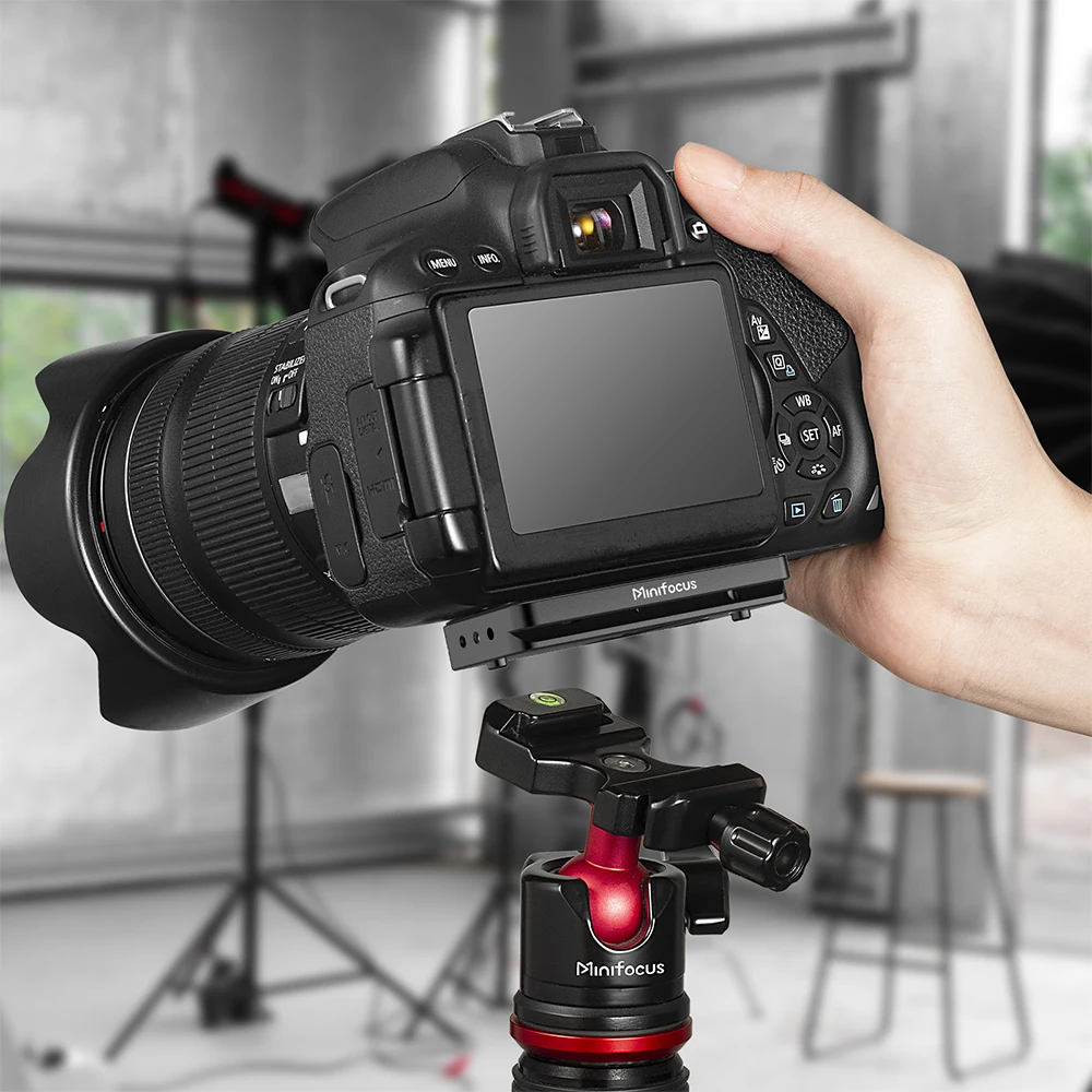 Minifocus AirTag Track Quick Release Plaat Camera QD Mount Adapter met 1/4 "-20 Schroef Voor Canon Sony Nikon Fujifilm Bodemplaat