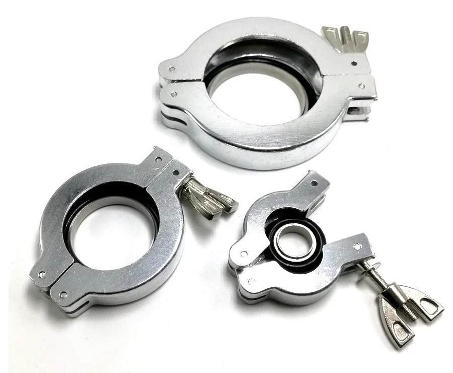 KF10 KF16 KF25 KF40 KF50 , rubber gasket bracket aluminium alloy vacuum tube clamp , Vacuum bellows clamps ,L006