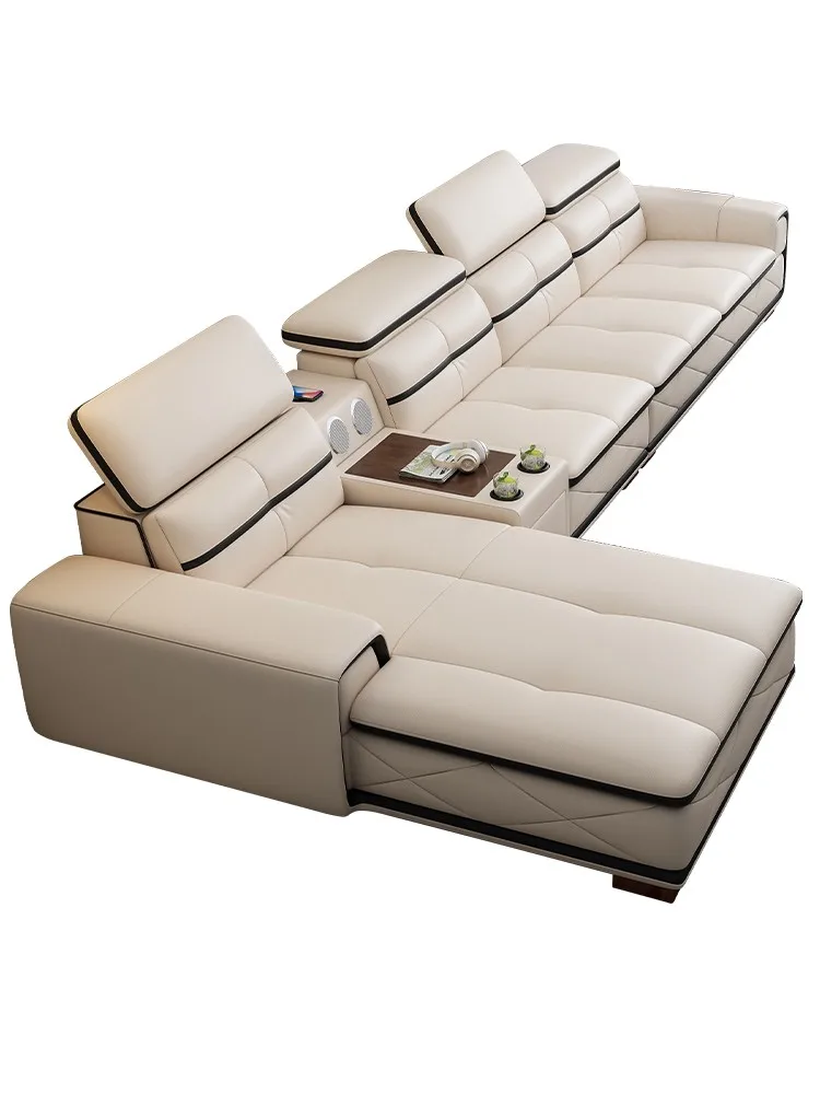 LH leather sofa first layer cowhide living room modern simple small apartment home combination