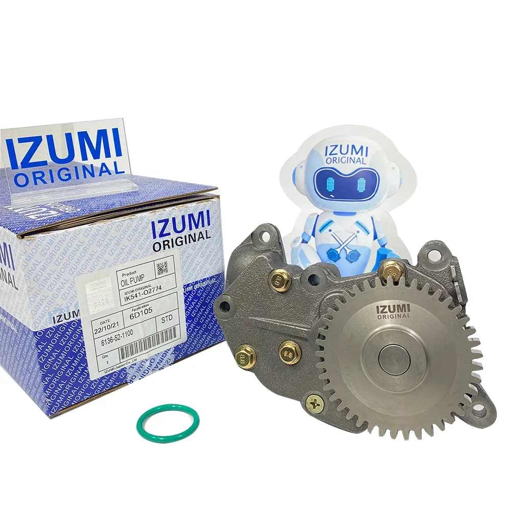 

IZUMI ORIGINAL excavator parts water pump 6D105 6D107 6136-52-1100 engine spare parts pump assy for KOMATSU engine