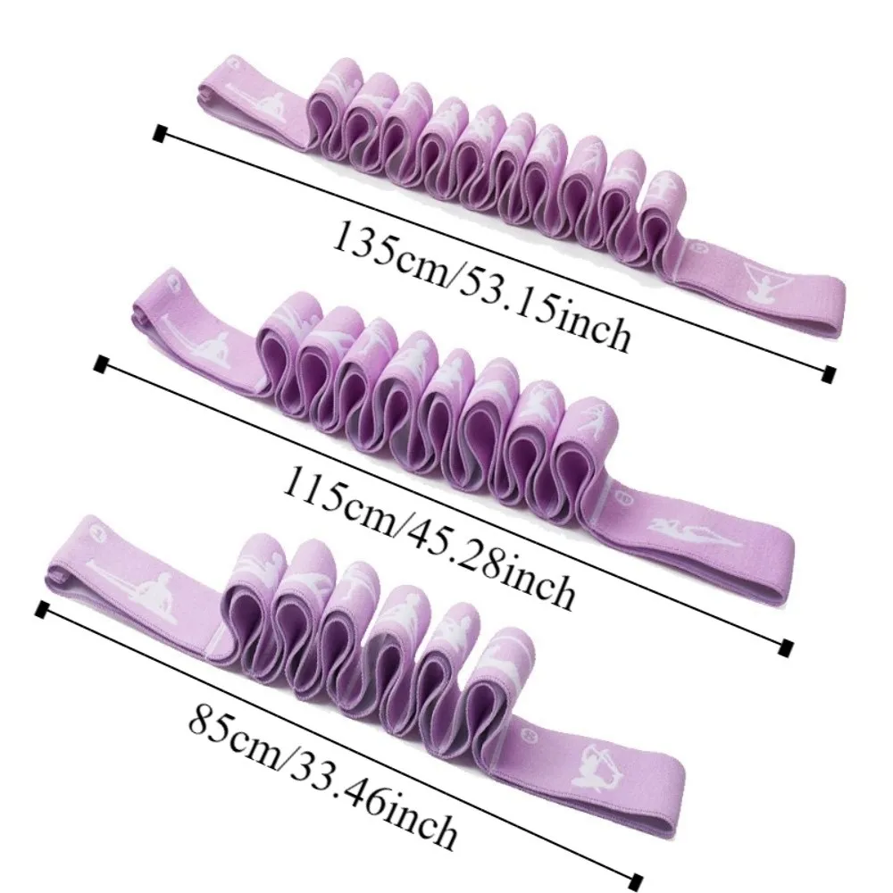 나일론 요가 필라테스 저항 밴드 스트레치 스트랩 분할 표시 요가 스트랩 탄성 밴드 휴대용 헬스 장비