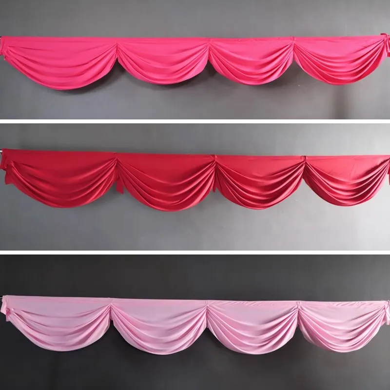 

Ice Silk Fabric Wedding Swag Curtain Backdrop Wedding Backdop Drapery Swags Small Valance Table Skirt Swag for Event Party Decor