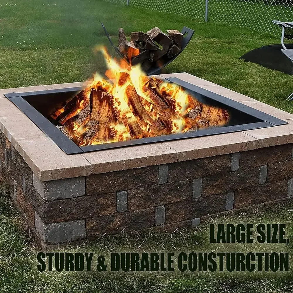 Powder-Coated 2mm Carbon Steel 29 OD, 25 ID Fire Pit Ring Insert for Outdoor Gatherings