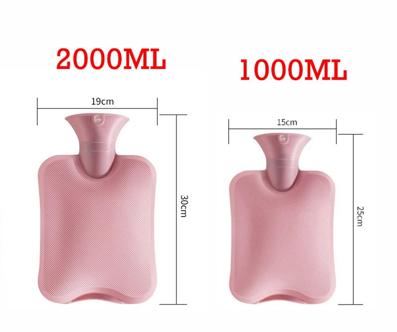 1000/2000 ml Wärmflaschen-Beutel, wasserfüllender Wärmbeutel für Damen, warmer Bauch, Hände und Füße, hält Handwärmer, heißer Wasserbeutel – Detail 1