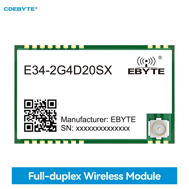 2.4G Full Duplex High Speed Low Delay Wireless Module E34-2G4DX0SX 20/27dbm 2/5KM UART IPEX/Stamp Hole TTL Serial Port RF