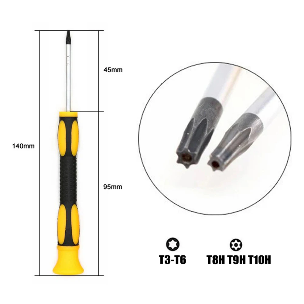 ไขควง Torx ที่มีประสิทธิภาพชุดสําหรับ Xbox/Controllers PS3 โทรศัพท์มือถือ 7pcs T3 T10H ไขควงชุดซ่อมที่เชื่อถือได้