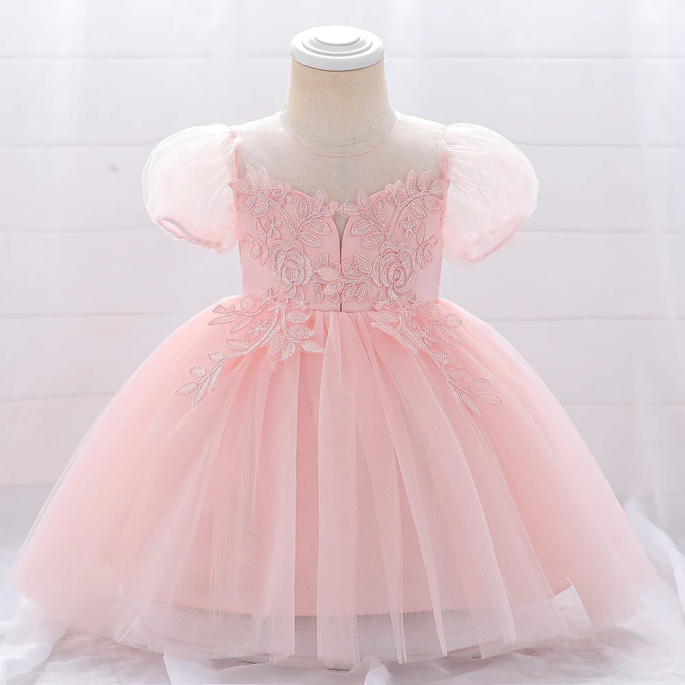 Newborn White Baptism Dress For Girls 1st Birthday Party Dresses Lace Toddler Summer Clothes Kids Girl Princess Wedding Dress