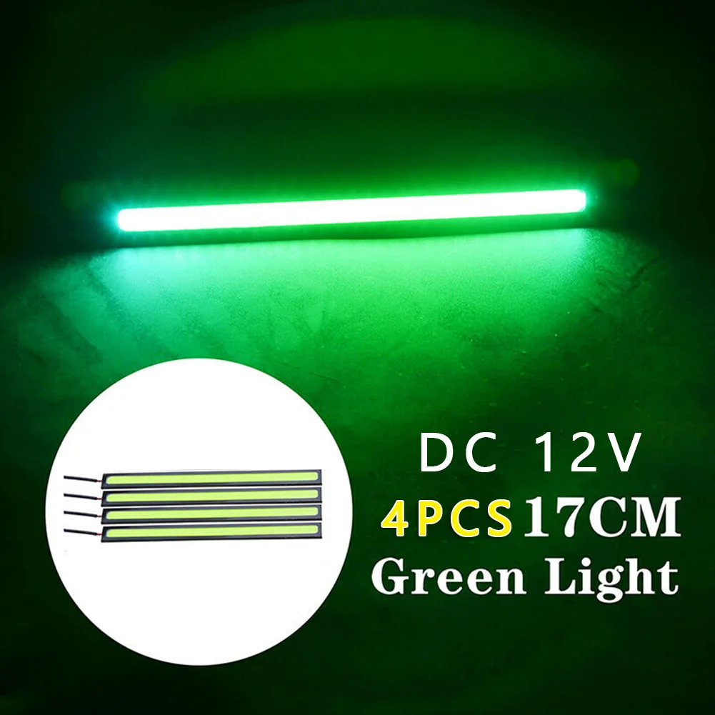 Luz LED para coche DC 12V conducción diurna antiniebla lámpara LED verde luz para correr tira de 12V carcasa de aluminio + COB de alta calidad