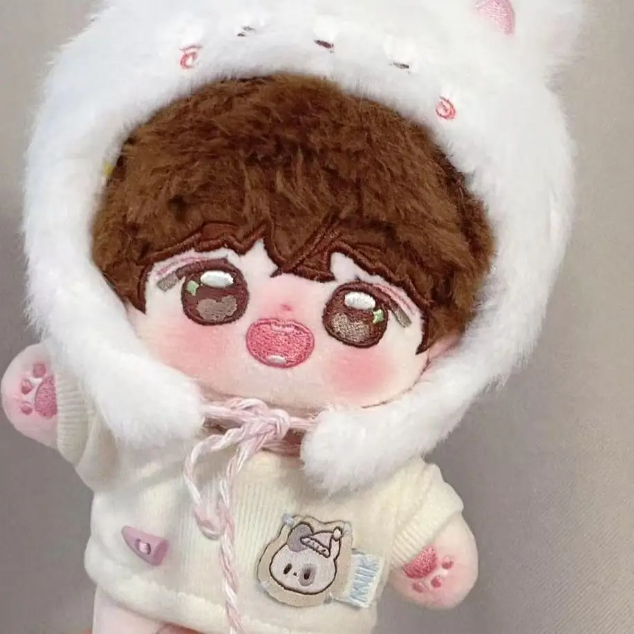 محشوة 10 سنتيمتر لعبة المراهقين في أوقات He Junlin وضعية واقفة هدية مع آذان الجسم أفخم دمية لعبة فستان ناعم القطن طفل هدية