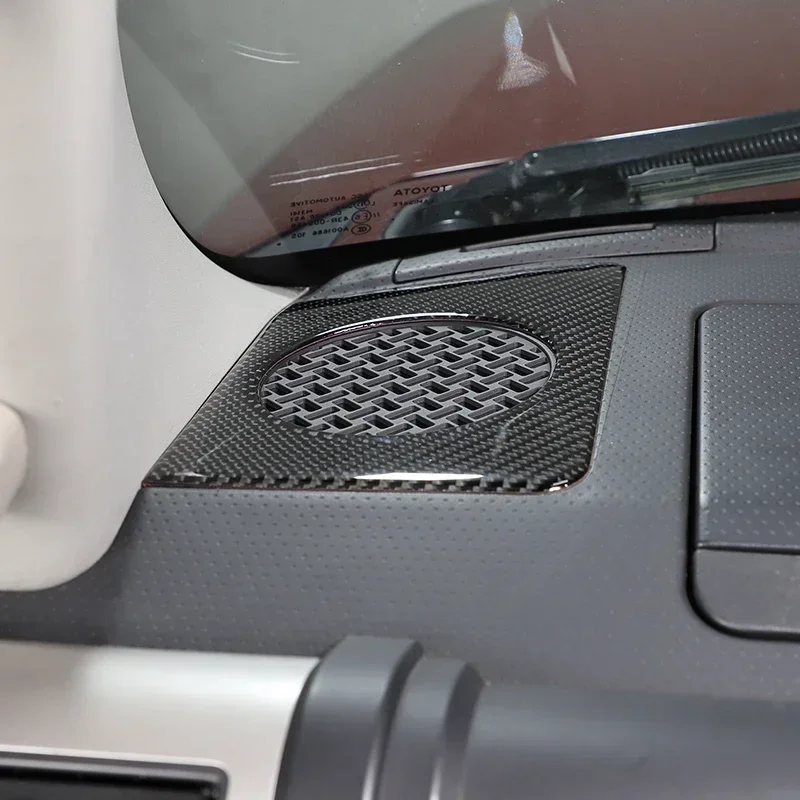 

For Toyota FJ Cruiser 2007-2021 Soft Carbon Fiber Car Dashboard Horn Frame Cover Trim Sticker Interior Car Accessories