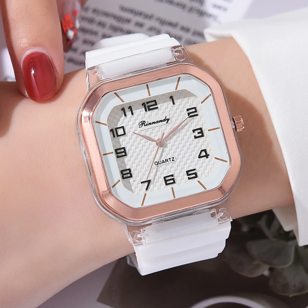 fashion silicone band women sports watch