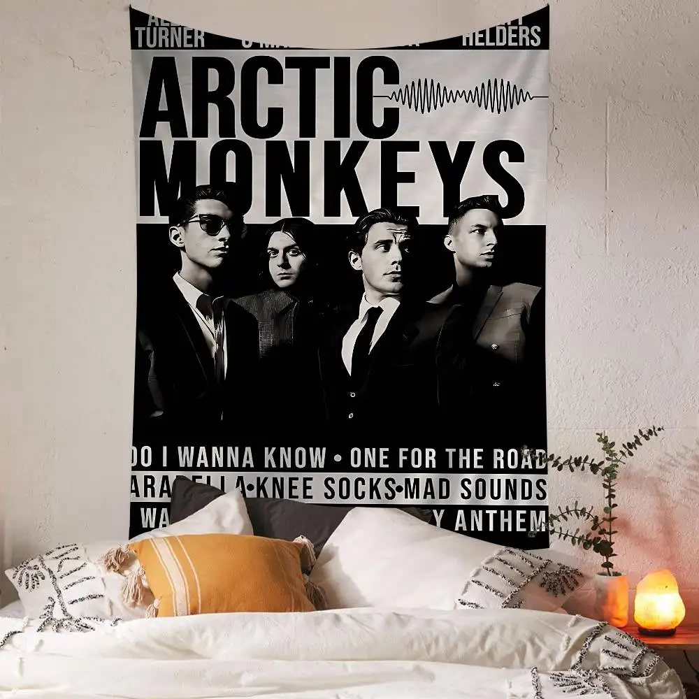 A-Arctic M-Monkeys Music Album Cartoon Tapestry Wall Hanging Decoration Household Home Decor