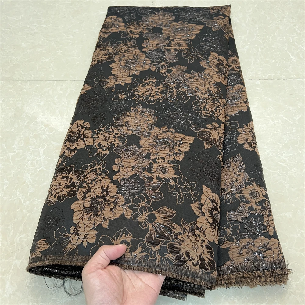 2024 New African French Floral Fabric Jacquard Lace Brocade Lace Fabric Brocade Lace Fabric For For Wedding Party Sewing YXZ137