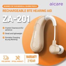 Aicare Rechargeable Digital Hearing Aid BTE Adjustable Tone Sound Amplifier Portable Deaf Elderly digital Hearing Aid