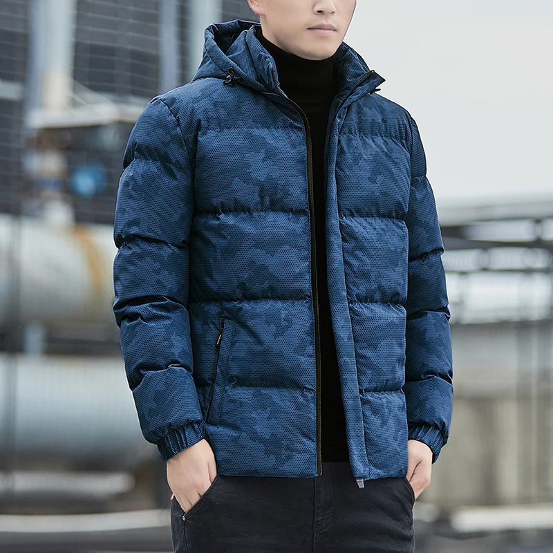 Winter Warme Parka 'S Heren Gestreepte Golfknippen Streetwear 'S Fashion Kleding Parksa Jas Voor