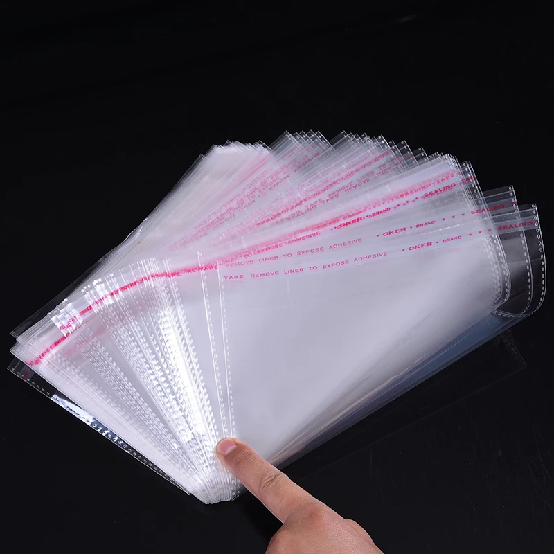 100Pcs/Lot 5Wires OPP Bag Transparent Home Travel Book Storage Favors Small Toy Gift Packaging Self Seal Plastic Bags Air Hole