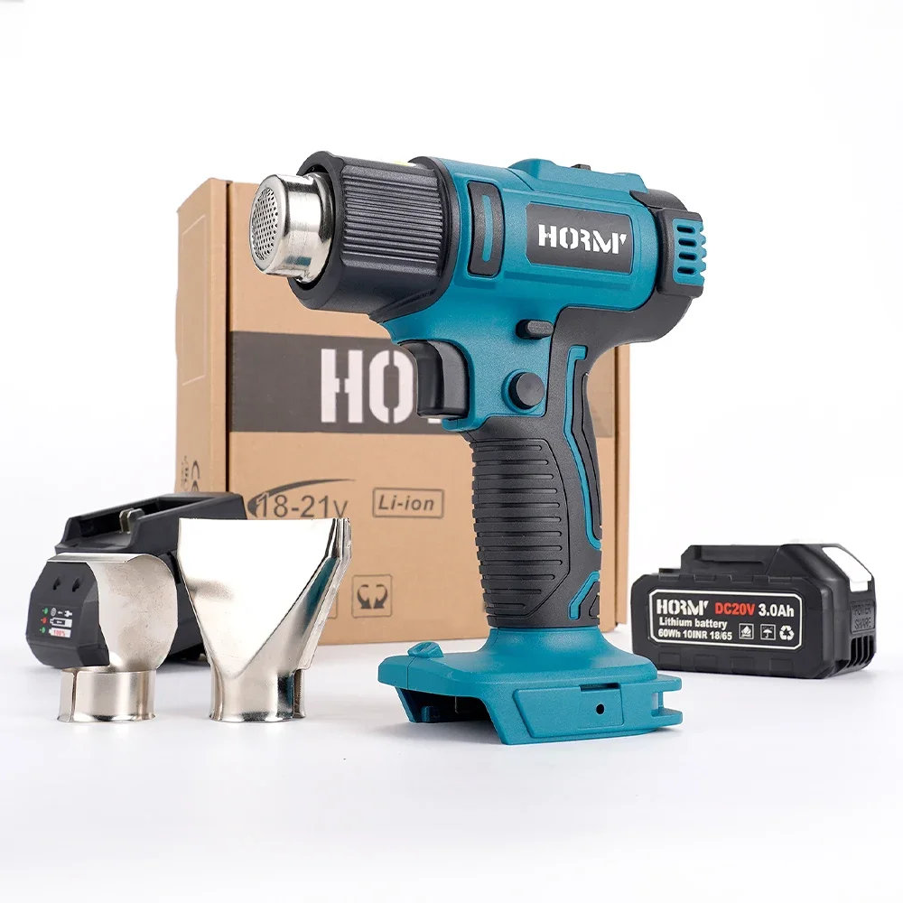 Hormy Cordless Rechargeable Heat Gun Hot Heat Gun Small Power Household Handmade Heat Gun One 3.0Ah Lithium Battery