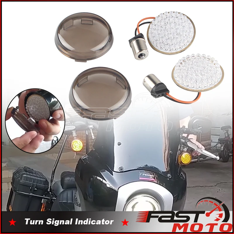 

Motorcycle Turn Signal Blinker Conversion LED Light 1156 Bullet Style For Harley Sportster Touring Breakout Fat Boy Softail Dyna