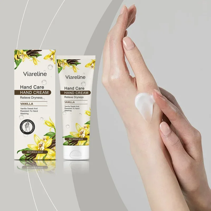 

Vanilla Moisturizing Hand Cream - Nourishing Formula with Glycerin & Mineral Oil, Fast Absorbing, Non-Greasy, 50ml
