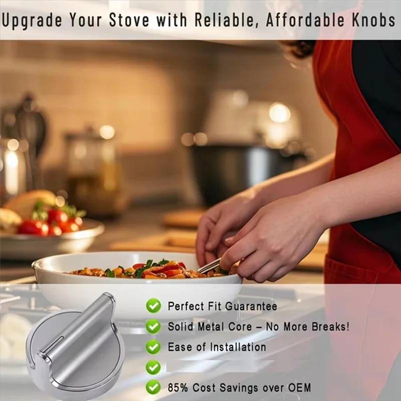 ¡Promoción! Perillas de repuesto para cocinas de gas compatibles con ABKY-W10594481 fáciles de instalar y reemplazar