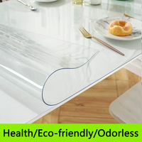 PVC Transparent Table Protector – Waterproof, Oil-Resistant, Heat-Resistant, Non-Slip, Suitable for Dining Tables,  and Desks