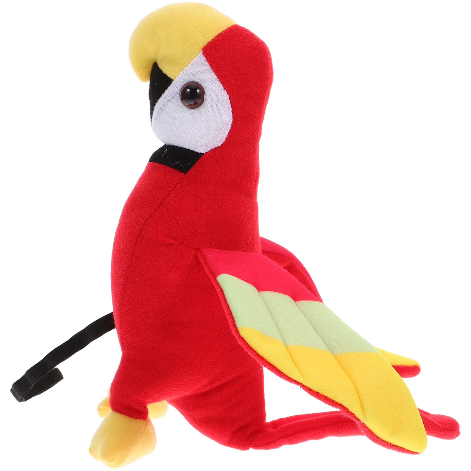 Pirate Parrot Hat Plush Bird Stuffed Animals for Kids Toys Artificial Cosplay Accessory on Shoulder Ornament