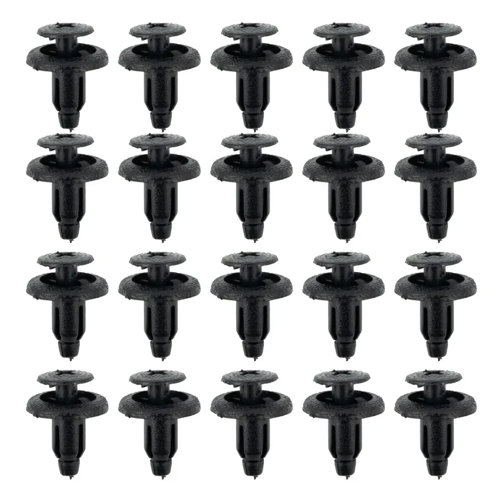 A Set Of 20 Durable And Reliable Black ABS Plastic Screw Clips For Honda Fairing (90683 GR1 003 90683 MBW 003)