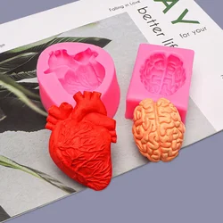 Heart Brain Shape Silicone Mold Resin Kitchen Baking Tool DIY Pastry Cake Fondant Moulds Dessert Chocolate Candle Decoration