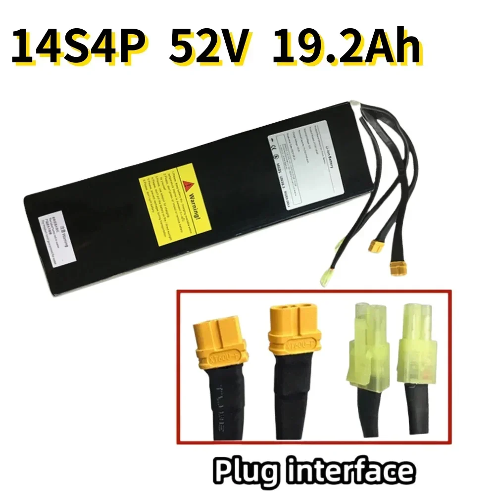21700 52V 19.2Ah 14S4P Li-ion batería de doble puerto carga rápida adecuada para scooters eléctricos de doble accionamiento