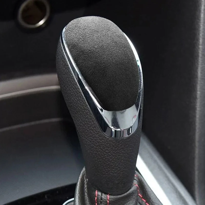 For Chevrolet Cavalier Cruze 2016 2018 2019 2020 2021 2022 2023 Accessories Suede Car Gear Shift Knob Cover Handle Frame Sticker