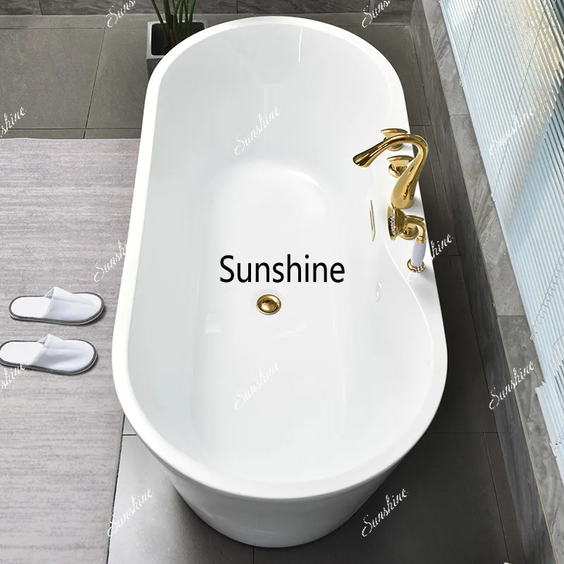 European-style golden bathtub independent acrylic household small apartment