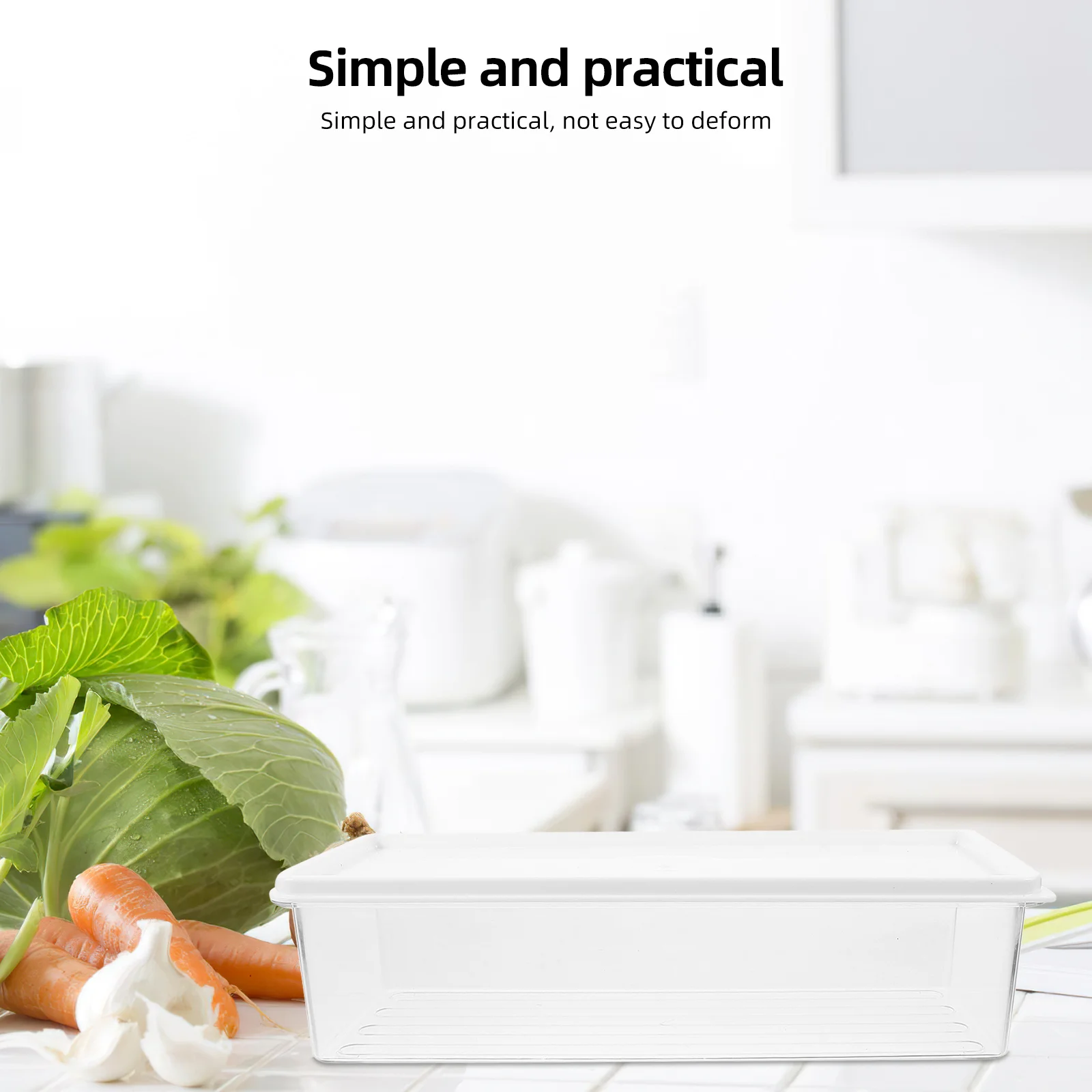 

1pc Transparent Stackable Food Storage Containers For Fridge With Lid Freshness Keeper Vegetable Fruit Organizer Bins