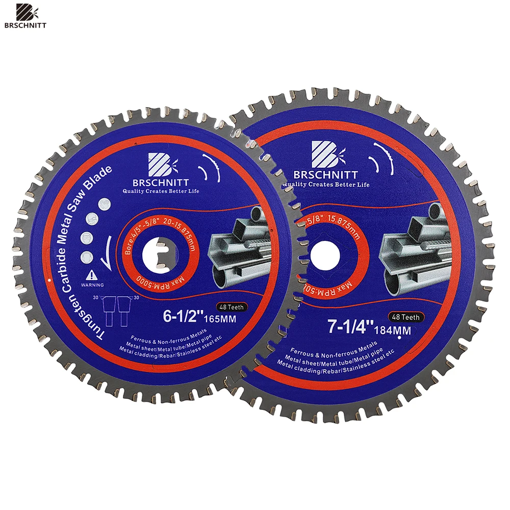 Imagem -02 - Brschnitt 1pc Dia165 184 mm Liga Lâmina de Serra para Corte de Ferro Disco de Corte de Aço Rebar Flat Barsteel Corte Circular Lâmina de Serra Disco de Serra para Cortar Metal 150 mm Serra Circular Disco Corte Ferro