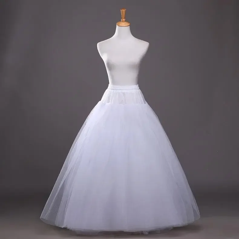 

New A-Line Tulle 3 Layers Bridal Wedding Petticoat Bride Accessories Crinoline Underskirt Slips Floor Length