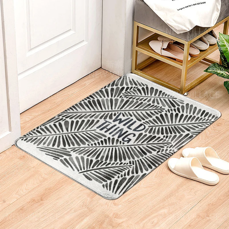 House entrance carpet Home door mat Modern  Korean Print Nordic style Room Bath mat Foot bathroom non-slip Kitchen water absorp