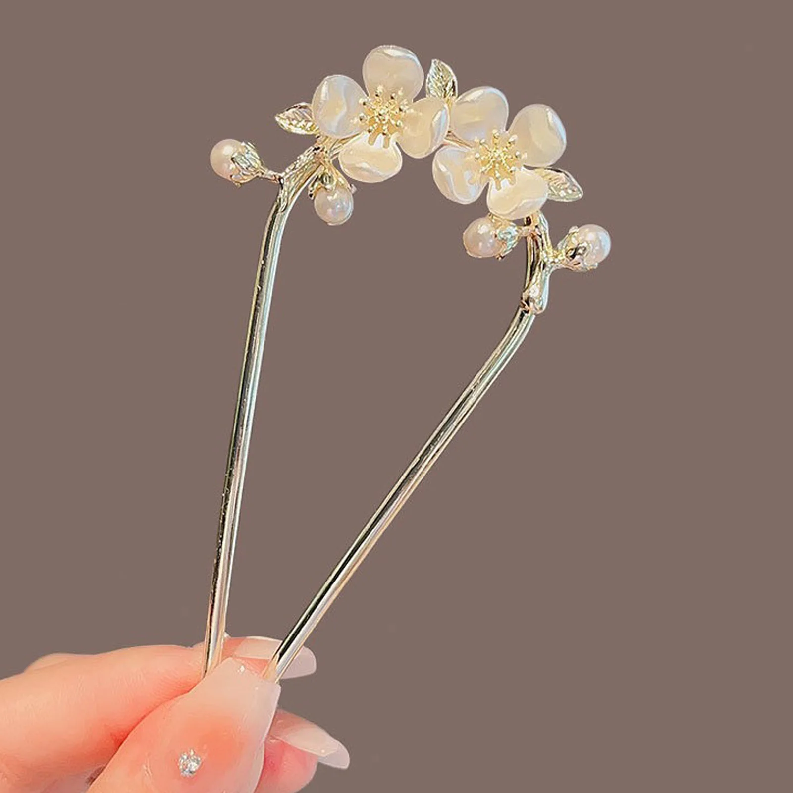 U-Shaped Hairpin Metal Alloy Durable Anti-Corrosion For Hanfu Wedding Traditional Events