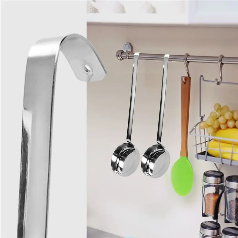 3 Oz 6 Pcs Silver Stainless Steel 201 Long Handle Soup Spoon for Holding Food Kitchen Cooking Stirring Cooking Spoon