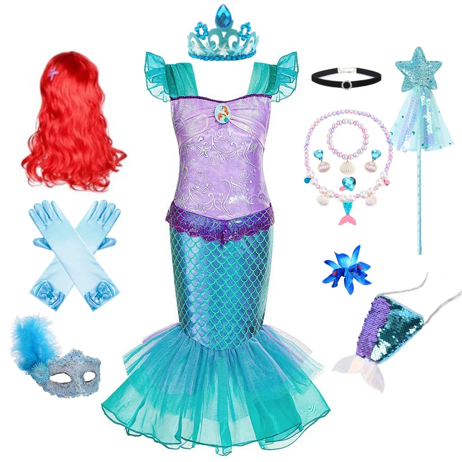 Mermaid Dress for Girls Kid Children