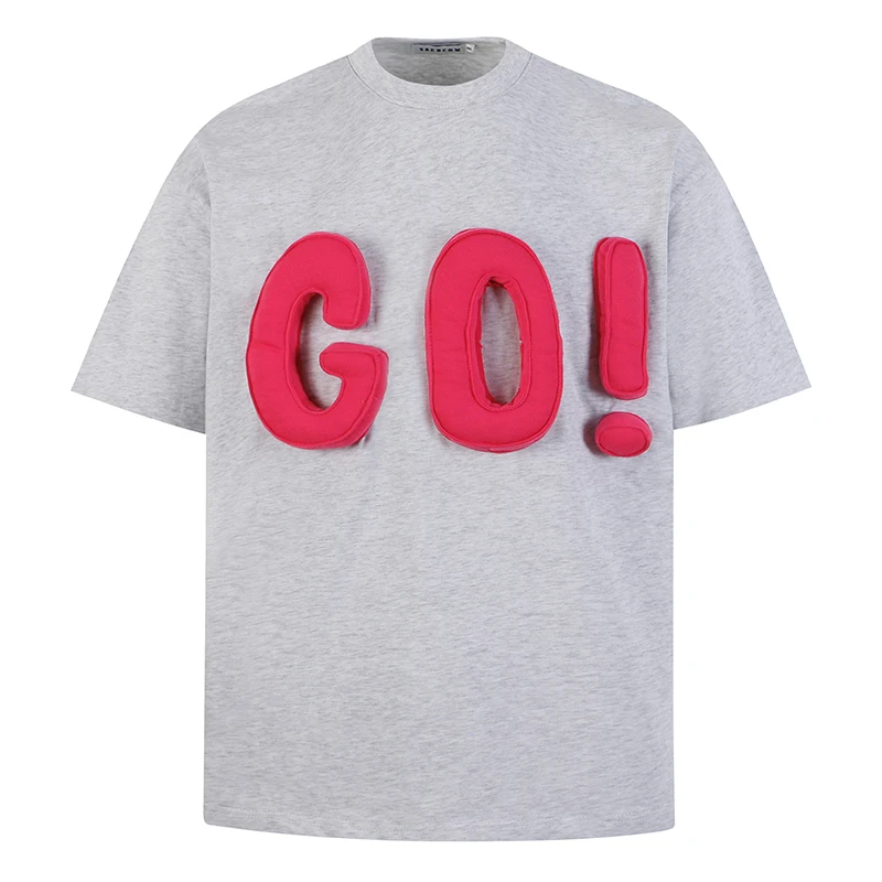 

Летние мужские футболки большого размера в стиле хип-хоп 3D GO! Футболки с нашивкой и графическим рисунком, уличная одежда Harajuku, повседневные хлопковые топы, футболки, одежда