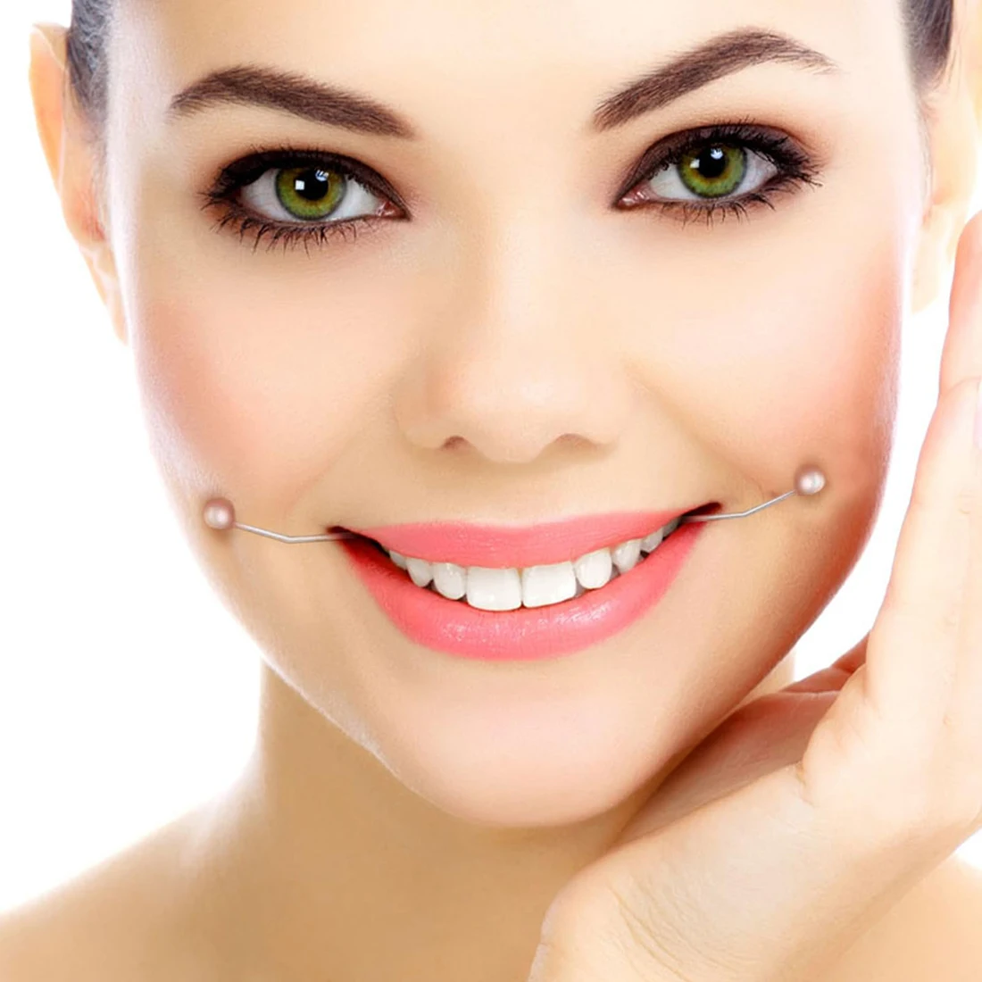 頬用ディンプルメーカー1ペア、顔用ディンプルメーカーボール、笑顔を改善、簡単に装着、自然なディンプルを作るためのディンプルトレーナー