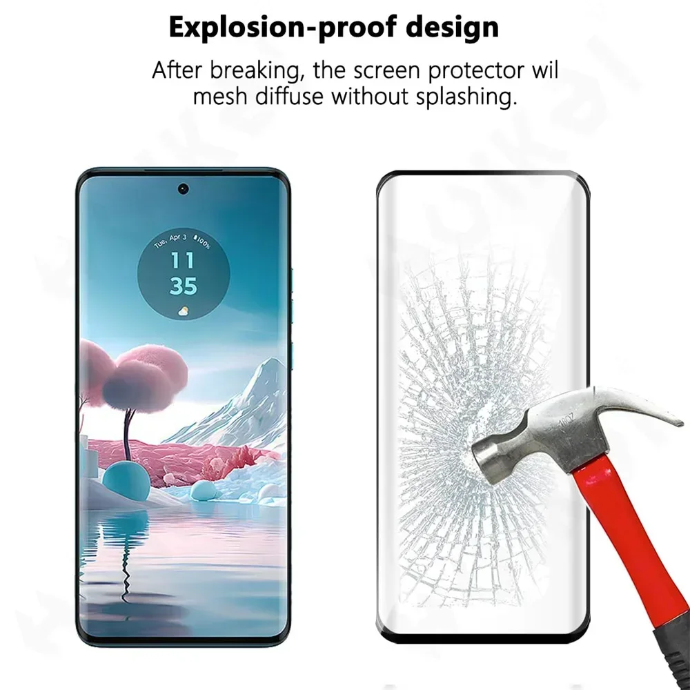 1-3 Pcs Tempered Glass For Motorola Moto Edge 2023 40 Neo G54 G84 G14 G Stylus 2023 G Power Curved Full Screen Protector Cover