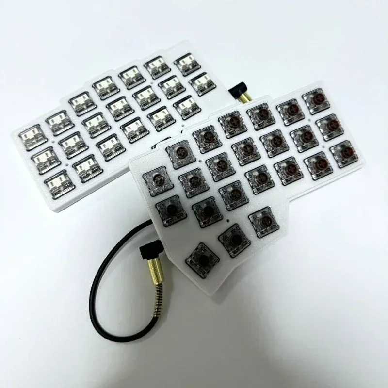 Corne V4.1 Split Keyboard Kit Customized PLA Case RGB Hot Swap Wired Corne Split Keyboard for Vial Ergonomics Cherry Choc V1 V2